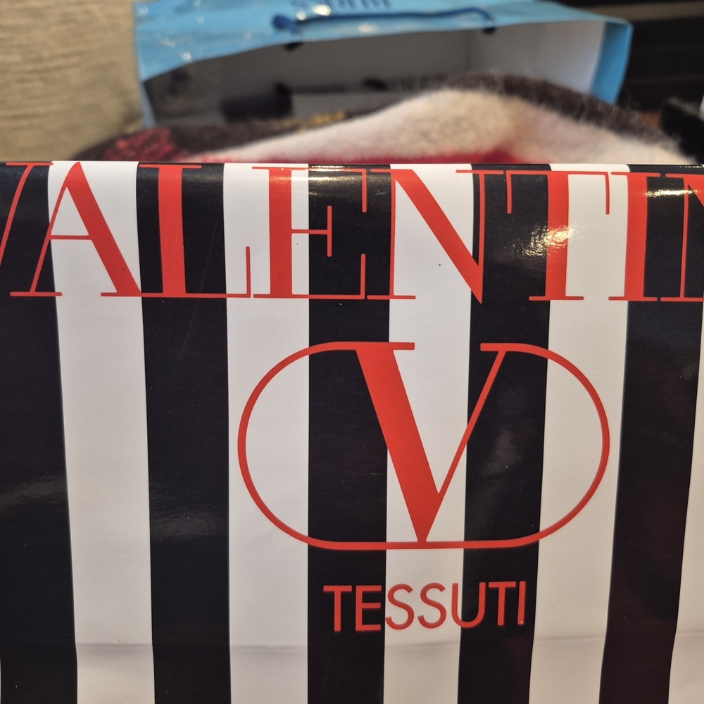 Vintage Valentino Black and White Striped Shopping  Bag TESSUTI - Picture 8 of 8